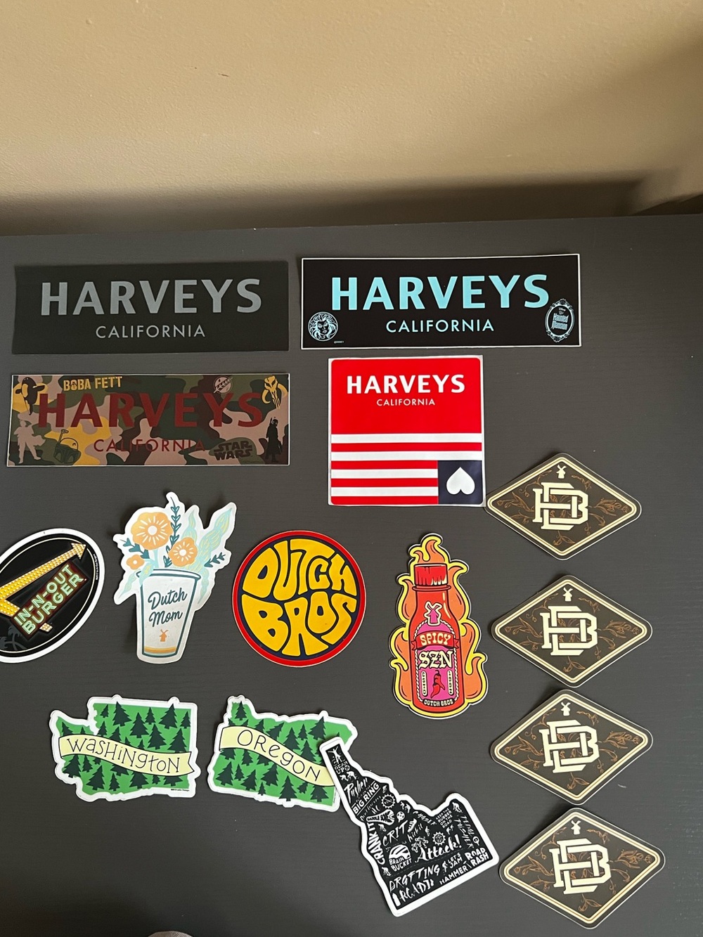 Sticker Lot - Harveys California, Dutch Bros & More (15 Pieces)